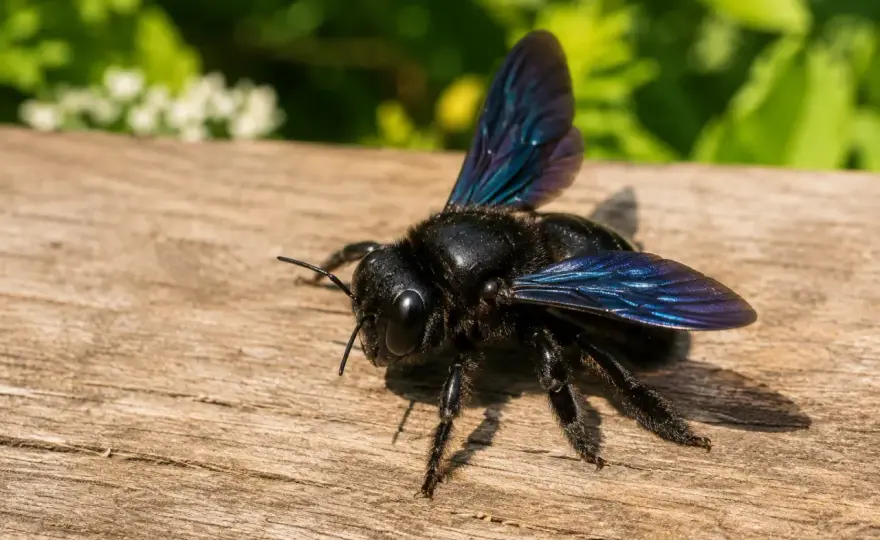 Schwarze Holzwespe - Harmlos oder Gefahr? Jetzt erfahren!